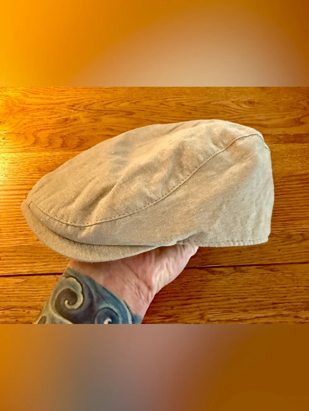 Boston Scally Classic Tan Cotton Newsboy Cap Kids Size Large 53cm-New
